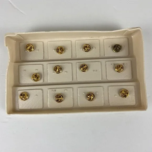 Set of 12 Gold Tone Metal Lapel Pins Brooches Piano Guitar Horse Butterfly Sun H - Picture 2 of 5